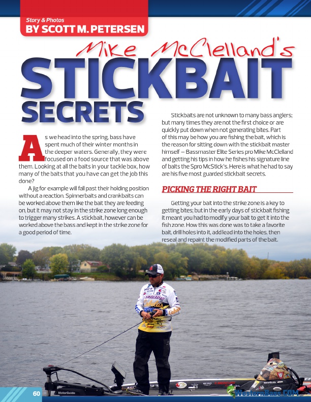 stickbait colors, bass pro mike mcclelland stickbait secrets for bass fishing tips, fishing stickbaits, what is a stickbait
